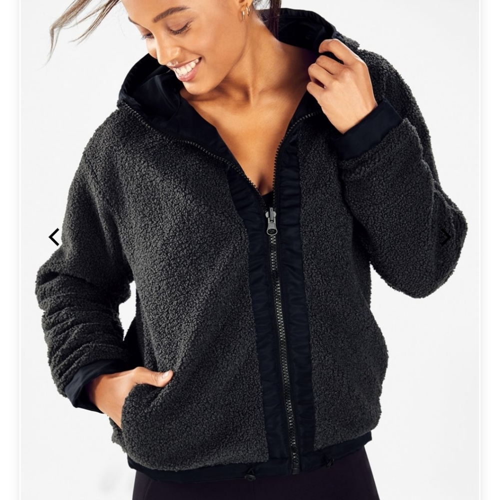 Fabletics Reversible Fleece Jacket - M